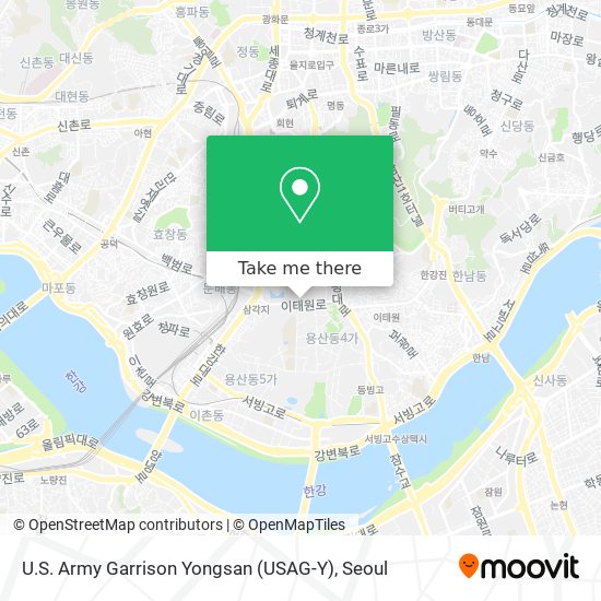 U.S. Army Garrison Yongsan (USAG-Y) map