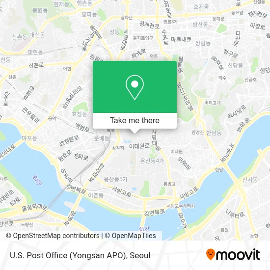 U.S. Post Office (Yongsan APO) map