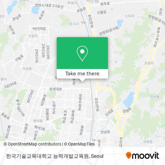 한국기술교육대학교 능력개발교육원 map