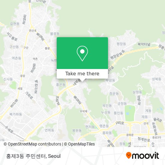 홍제3동 주민센터 map