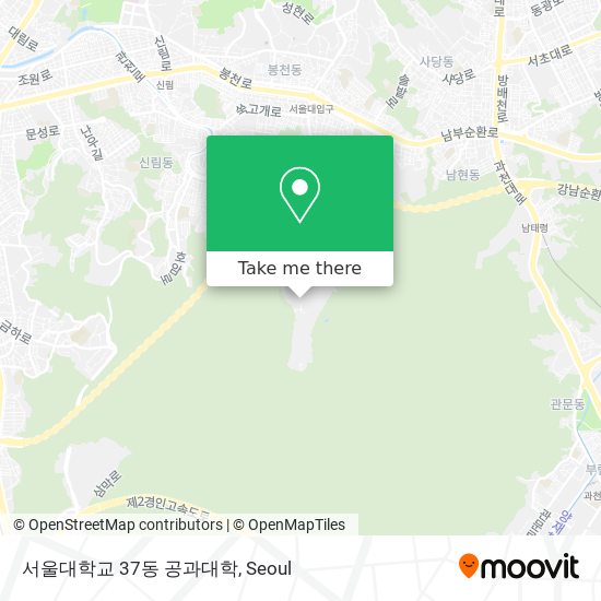 서울대학교 37동 공과대학 map