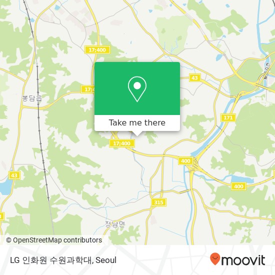 LG 인화원 수원과학대 map