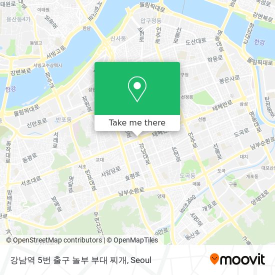 강남역 5번 출구 놀부 부대 찌개 map