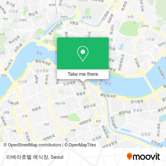 리베라호텔 예식장 map