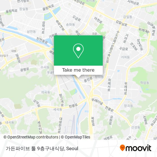 가든파이브 툴 9층구내식당 map