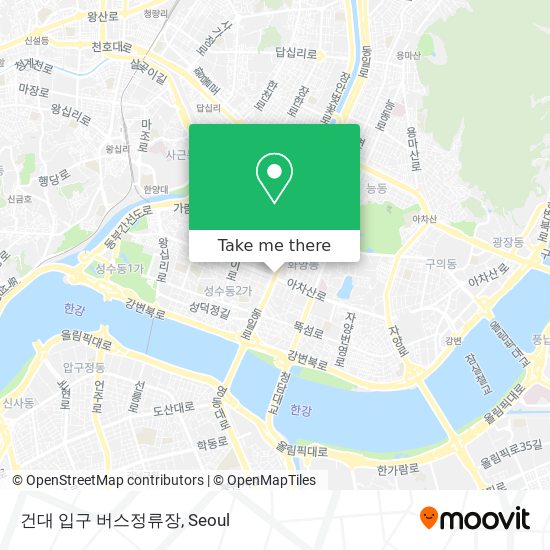 건대 입구 버스정류장 map