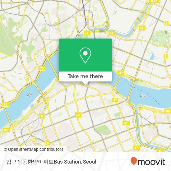 압구정동한양아파트Bus Station map