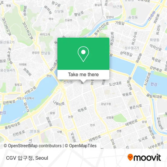 CGV 압구정 map