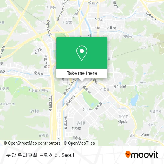 분당 우리교회 드림센터 map