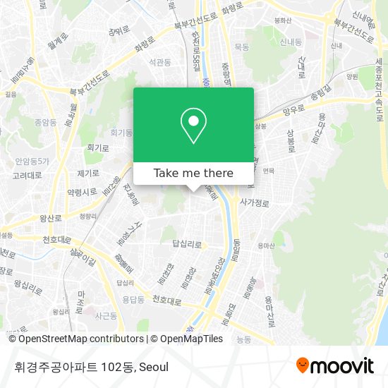 휘경주공아파트 102동 map