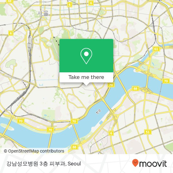 강남성모병원 3층 피부과 map