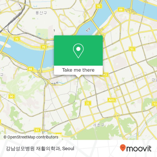 강남성모병원 재활의학과 map