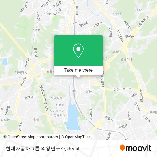 현대자동차그룹 의왕연구소 map