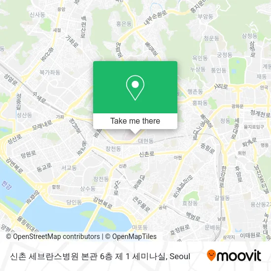 신촌 세브란스병원 본관 6층 제 1 세미나실 map