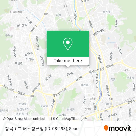 장곡초교 버스정류장 (ID: 08-293) map