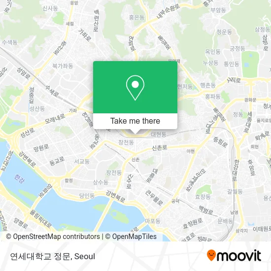 연세대학교 정문 map