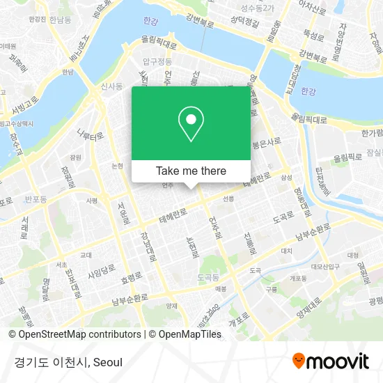 경기도 이천시 map