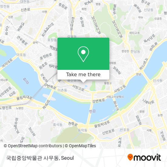 국립중앙박물관 사무동 map