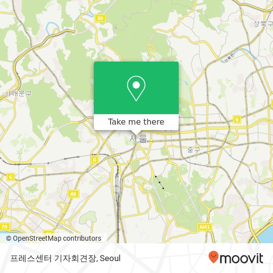 프레스센터 기자회견장 map