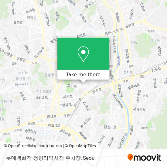 롯데백화점 청량리역사점 주차장 map