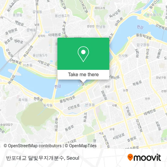 반포대교 달빛무지개분수 map