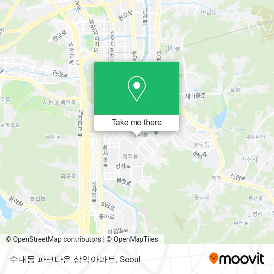 수내동 파크타운 삼익아파트 map