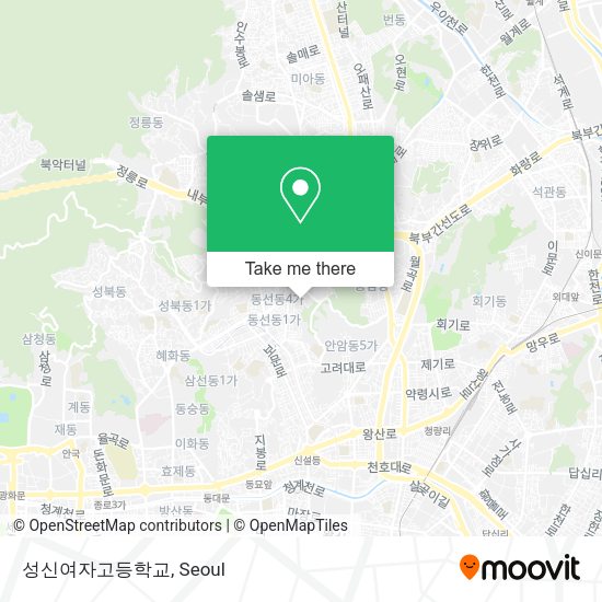 성신여자고등학교 map