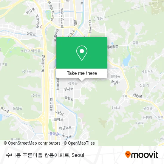 수내동 푸른마을 쌍용아파트 map