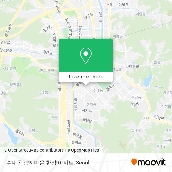 수내동 양지마을 한양 아파트 map