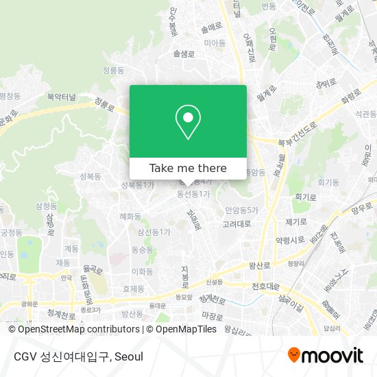 CGV 성신여대입구 map