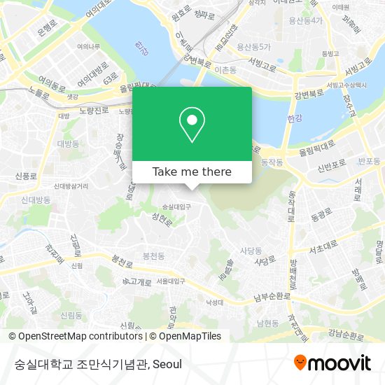 숭실대학교 조만식기념관 map