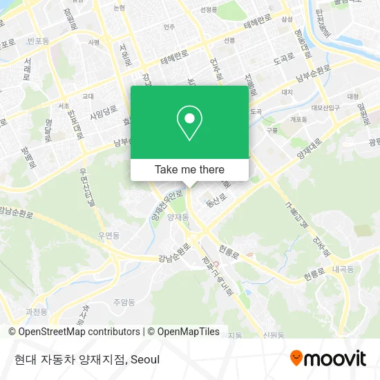 현대 자동차 양재지점 map