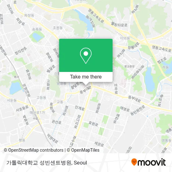가톨릭대학교 성빈센트병원 map