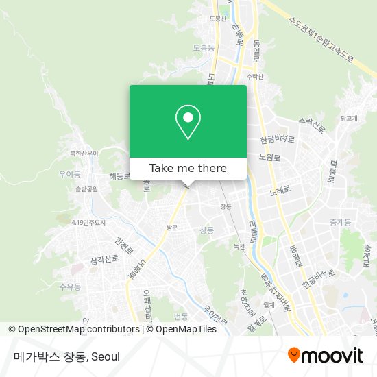 메가박스 창동 map