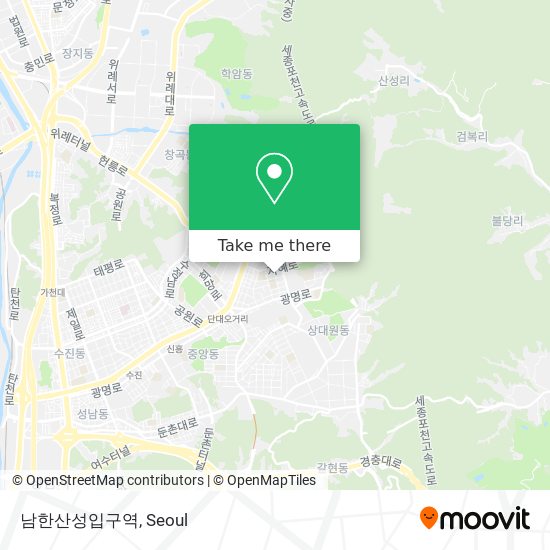 남한산성입구역 map