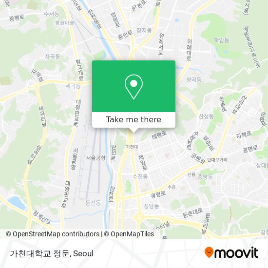 가천대학교 정문 map