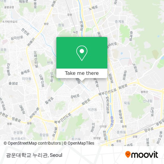 광운대학교 누리관 map