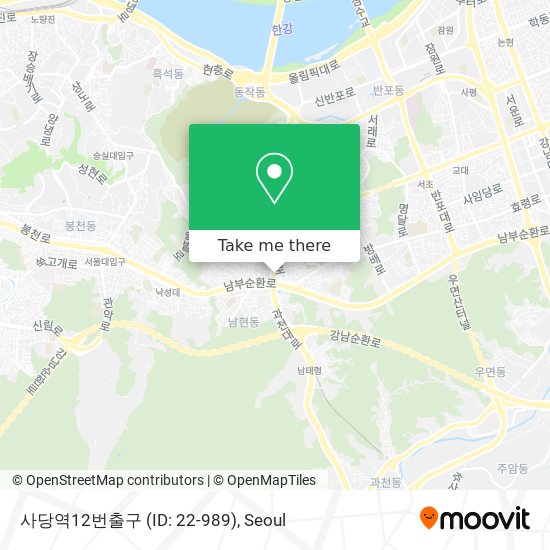 사당역12번출구 (ID: 22-989) map