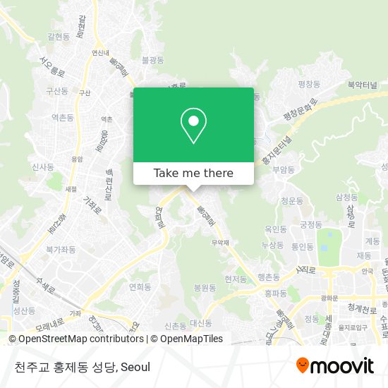 천주교 홍제동 성당 map