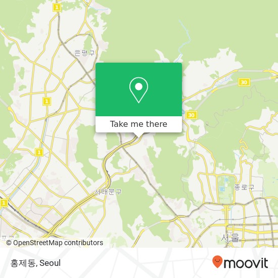 홍제동 map
