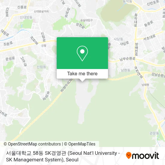 서울대학교 58동 SK경영관 (Seoul Nat'l University - SK Management System) map