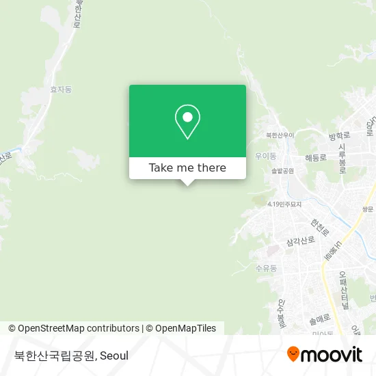 북한산국립공원 map