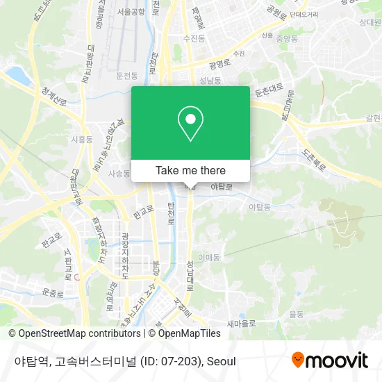 야탑역, 고속버스터미널 (ID: 07-203) map