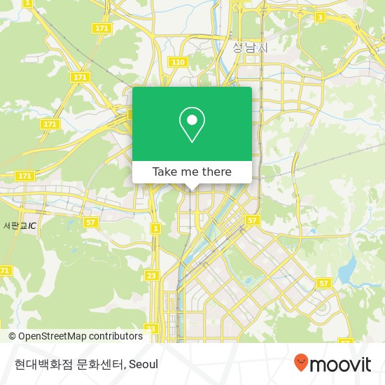 현대백화점 문화센터 map