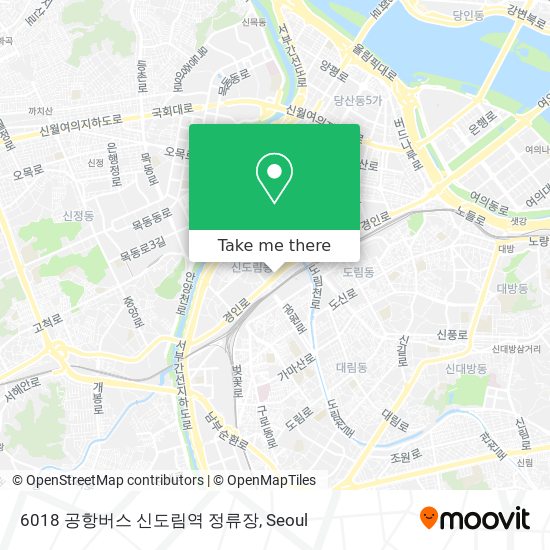 6018 공항버스 신도림역 정류장 map