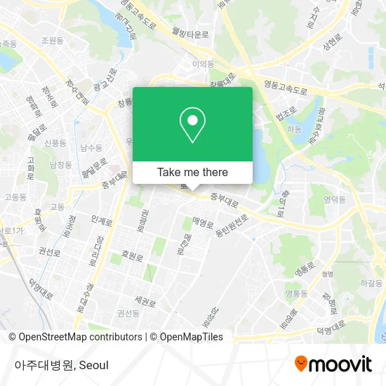 아주대병원 map
