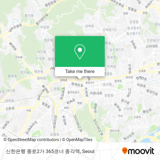 신한은행 종로2가 365코너 종각역 map