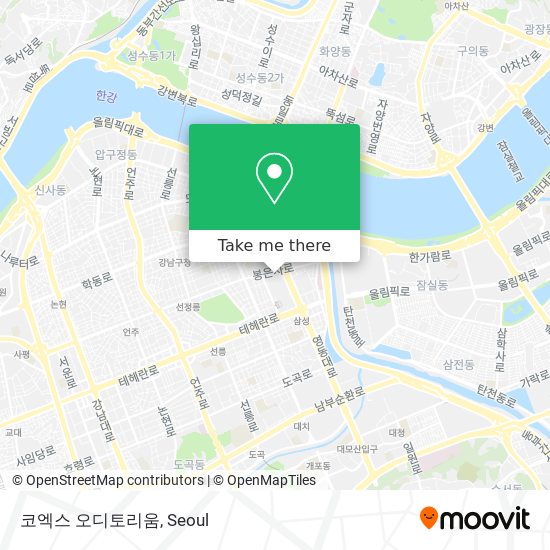 코엑스 오디토리움 map