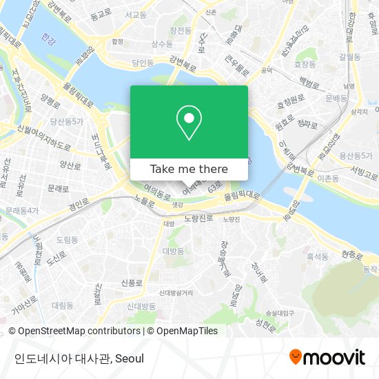 인도네시아 대사관 map