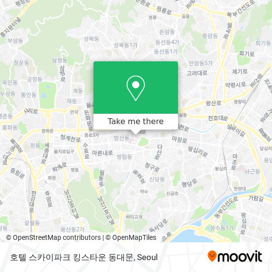 호텔 스카이파크 킹스타운 동대문 map